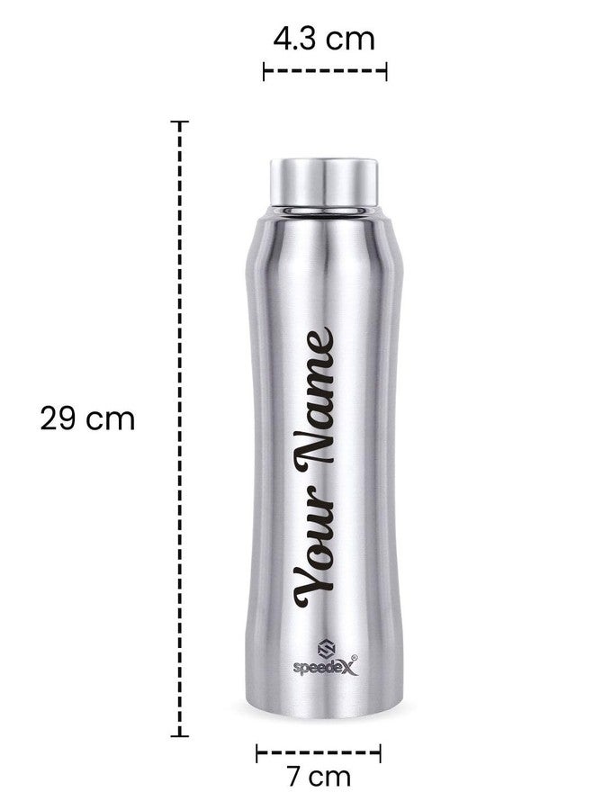 Speedex Stainless Steel Glacia Customised Matt Water Bottle 1 Litre with Steel Cap Leak-Proof, Durable, Lightweight | Ideal for Office, School, Travel | Single Bottle (1000ml) - Image 2